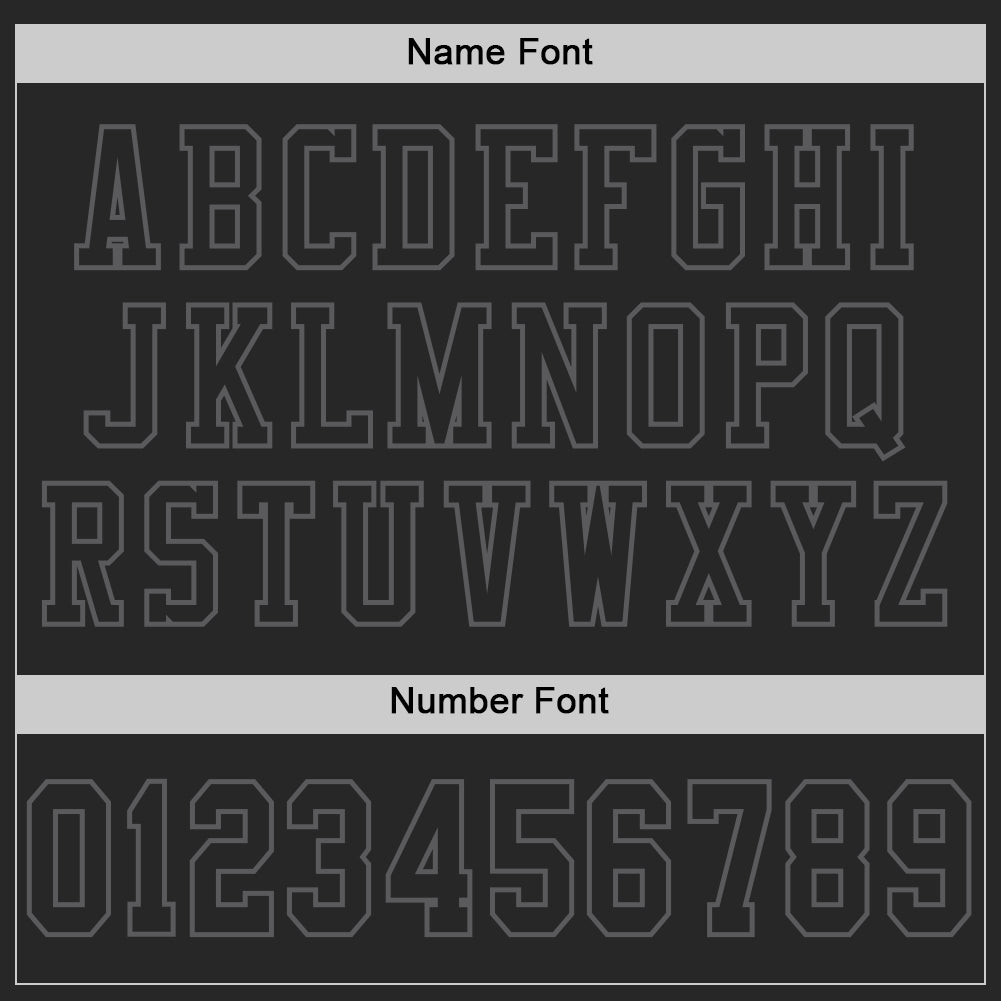 Custom Black Steel Gray Mesh Authentic Football Jersey - Image 4
