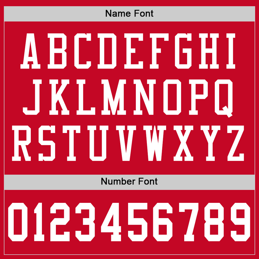 Custom Red White Mesh Authentic Football Jersey - Image 4