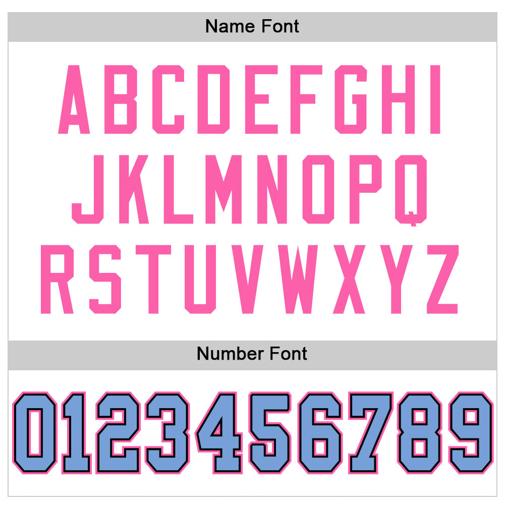 Custom White Light Blue-Pink Mesh Authentic Football Jersey - Image 5