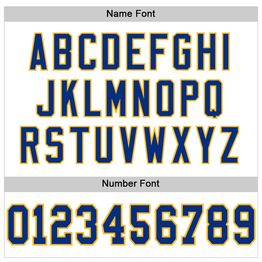 Custom White Royal-Gold Mesh Authentic Football Jersey - Image 4