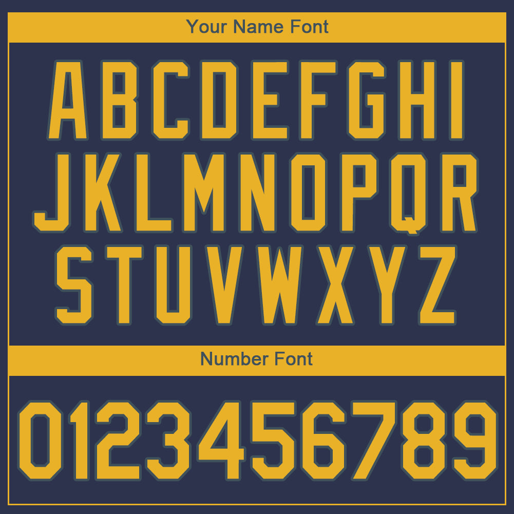 Custom Navy Gold Authentic Baseball Jersey - Image 5